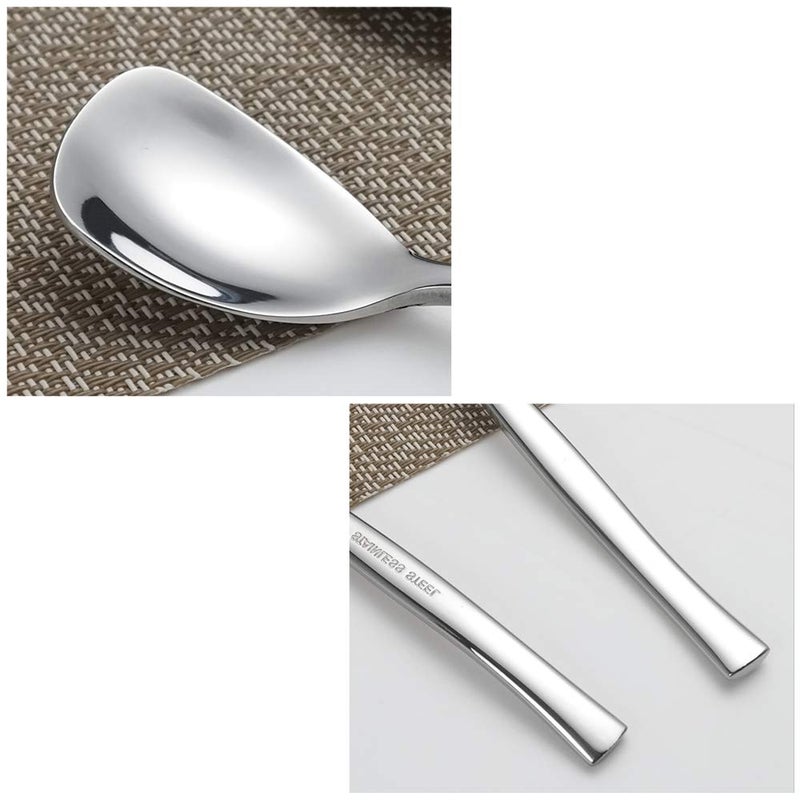 Qskely 12-Piece Stainless Steel Ice Cream Spoons, Yogurt Spoon - Image 3